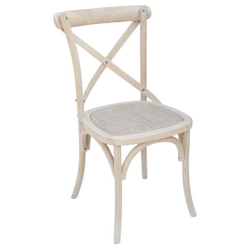 MEYA MUEBLES - Silla Comedor Crosback Blanco 64x39x41 cm