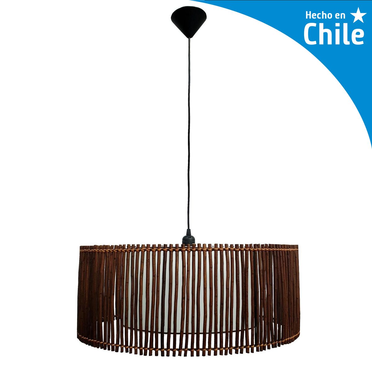 Lámpara Colgante Catalina Mimbre Café 60 cm, marca DECO MIMBRE - Foto Principal