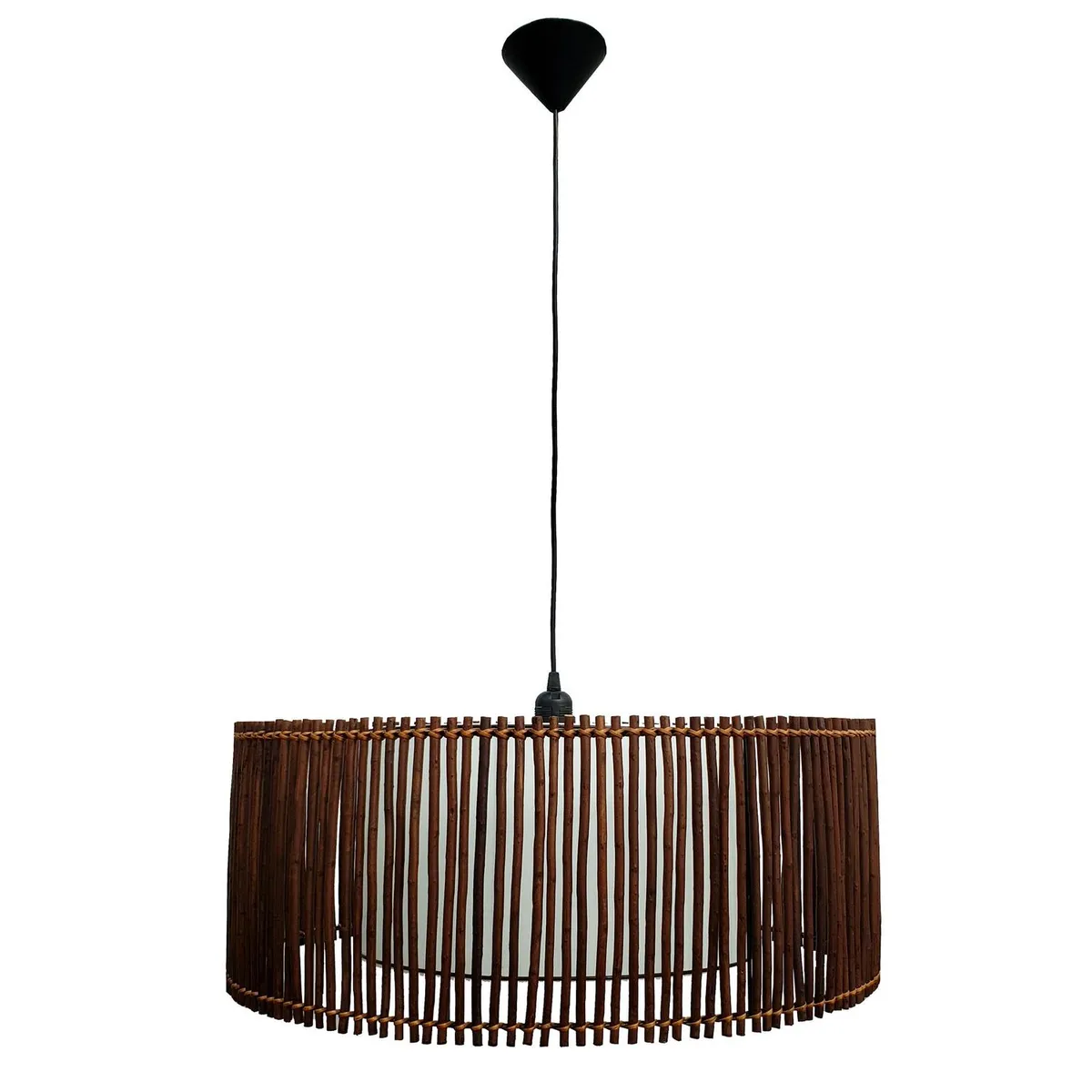 Lámpara Colgante Catalina Mimbre Café 60 cm, marca DECO MIMBRE - Foto 2