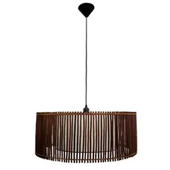 DECO MIMBRE - Lámpara Colgante Catalina Mimbre Café 60 cm