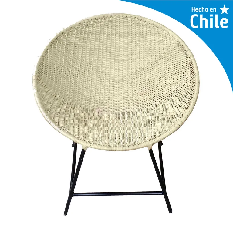 Sillón nido blanco fibra natural