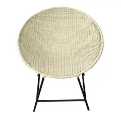 DECO MIMBRE - Sillón nido blanco fibra natural