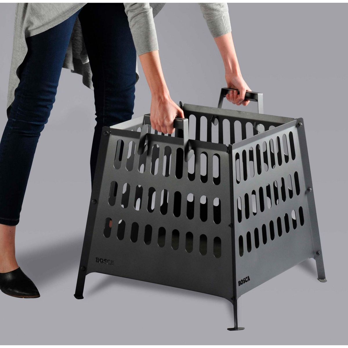 BOSCA - Brasero Armable a Leña Acero laminado A36 Negro