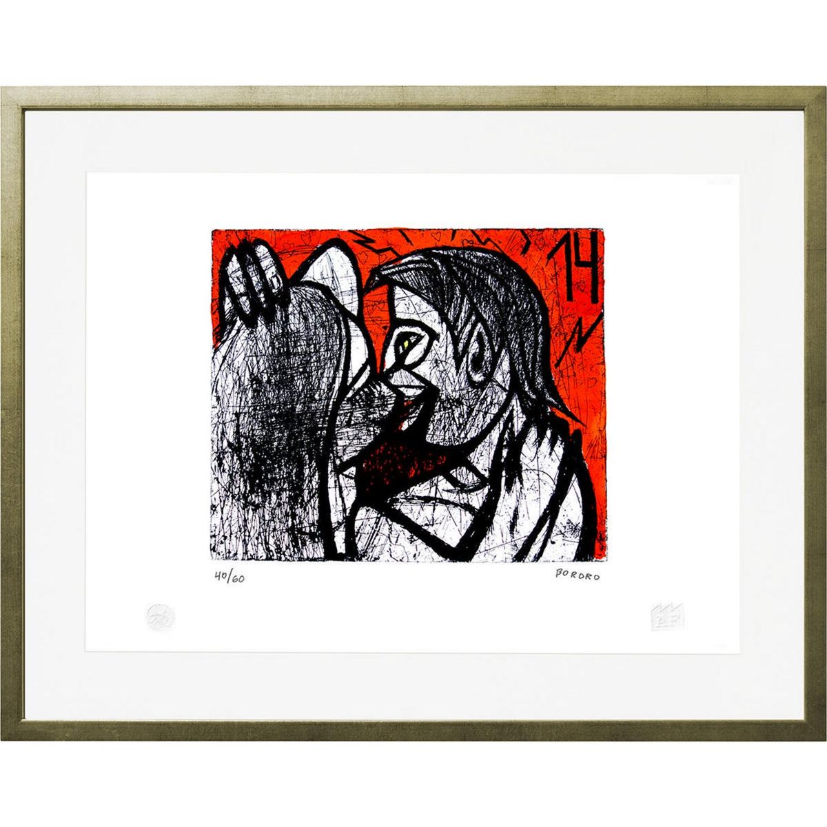 Cuadro 67x87 cm Beso artista Bororo, marca ARTEFACTORY - Foto Principal