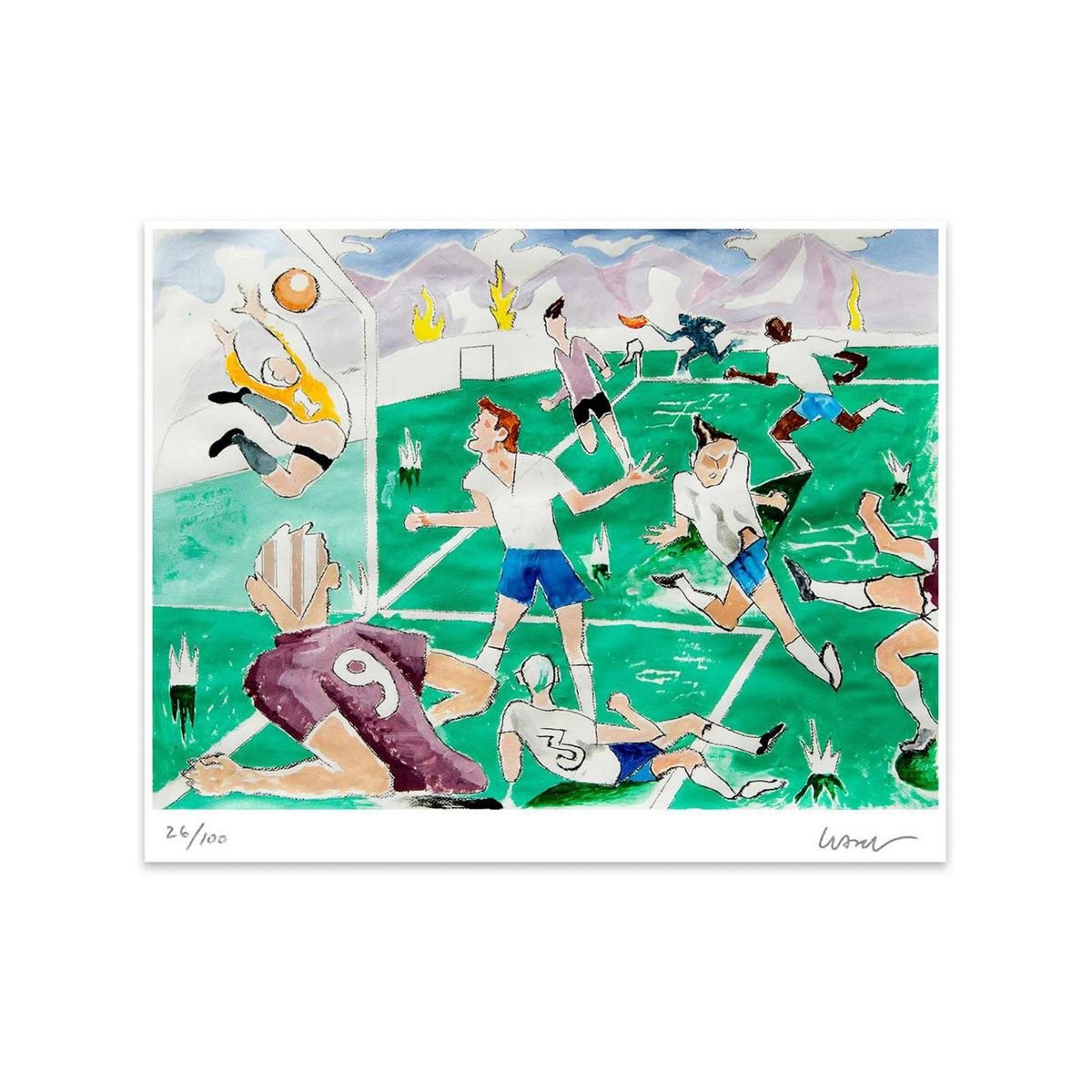 ARTEFACTORY - Grabado 50x70 cm Fútbol artista Andrés Gana