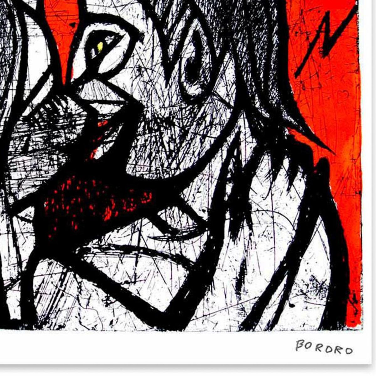 ARTEFACTORY - Grabado 50x70 cm Beso artista Bororo