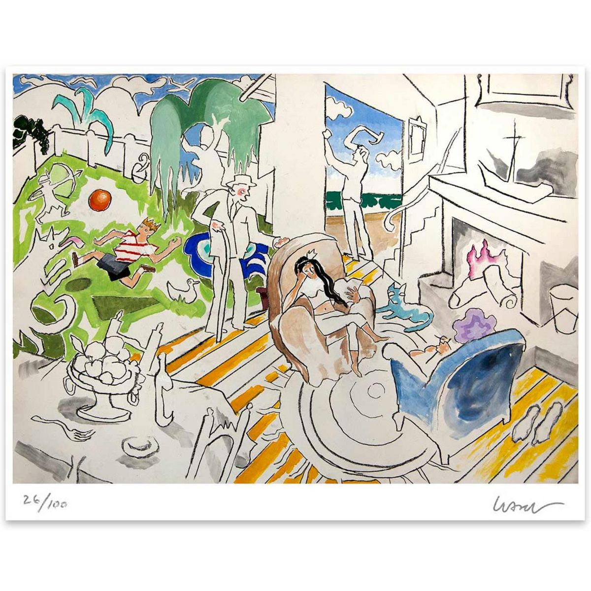 ARTEFACTORY - Grabado 50x70 cm La Familia artista Andrés Gana