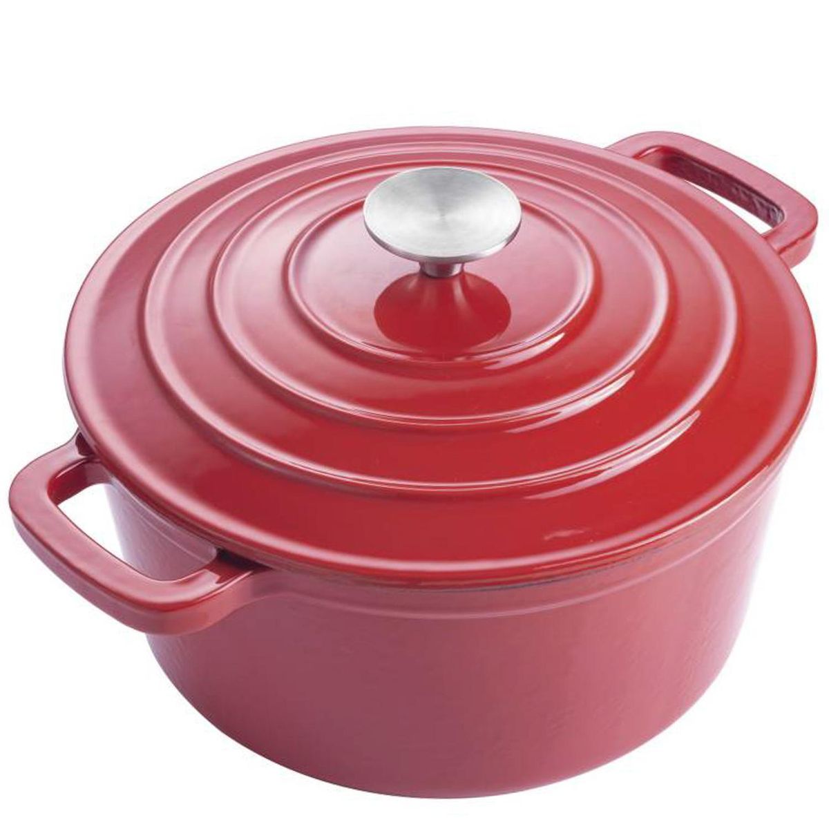 MAGEFESA - Olla con tapa 26 cm hierro roja