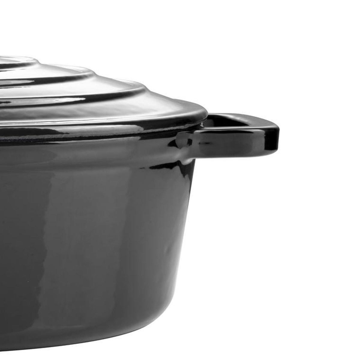 MAGEFESA - Olla ovalada con tapa 28 cm hierro negra