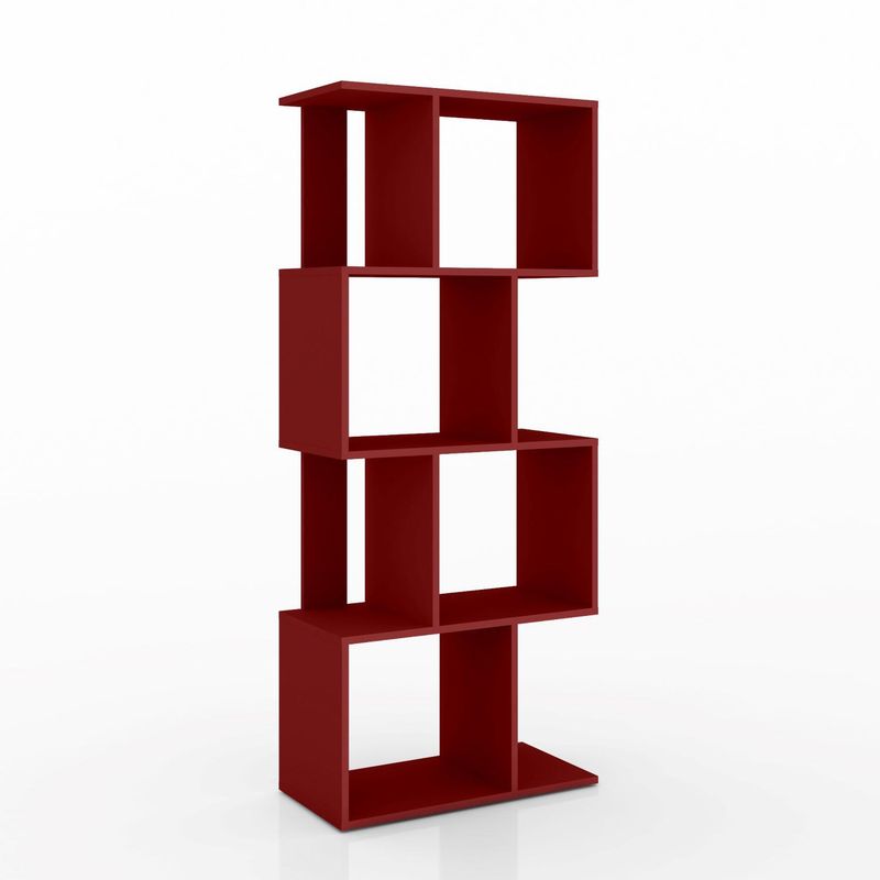 HOGA - Estante MDP 4 Nivel(es) 60x144x29 cm Rojo
