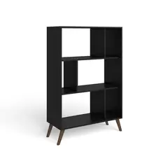 HOGA - Estante MDP 2 Nivel(es) 81x124x35 cm Negro