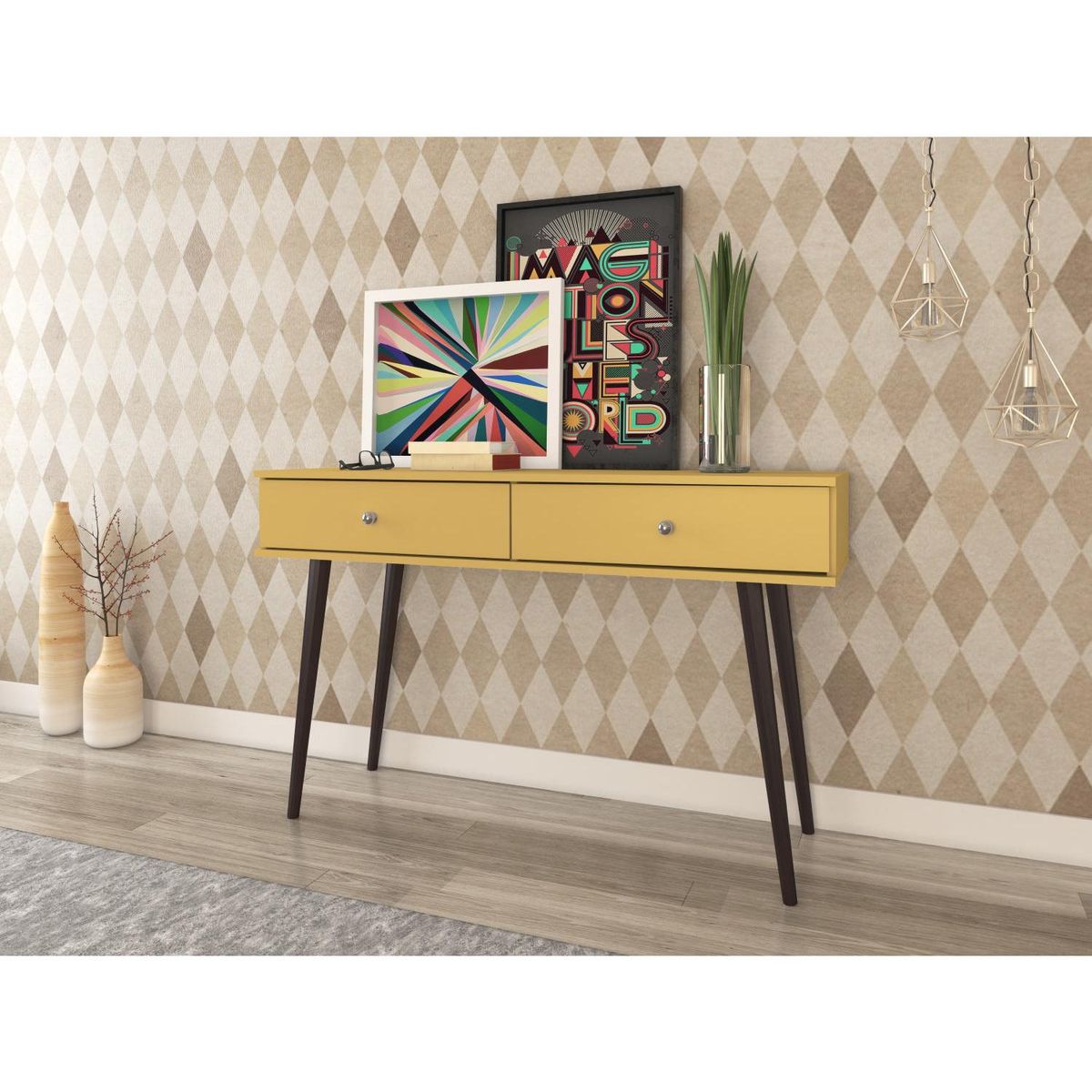 HOGA - Arrimo amarillo 120x30x75 cm