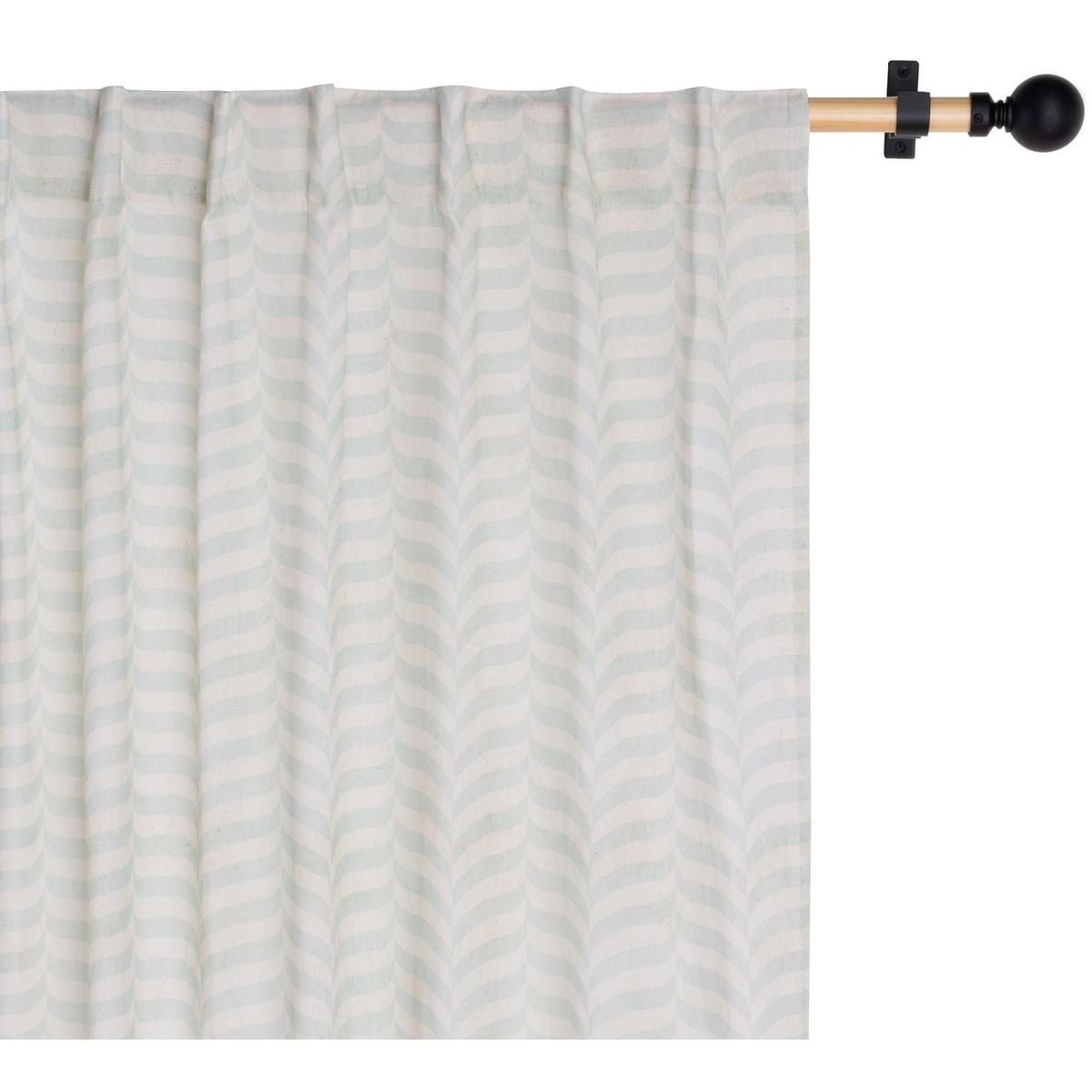 ATMOSPHERA HOME - Cortina tela 140x230cm Zigzag celeste