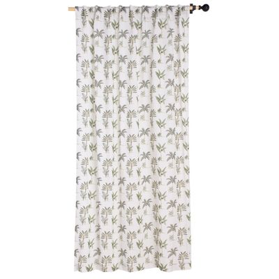 Imagen 2 del producto Cortina tela 140x230cm Tropical Toi blanco/verde