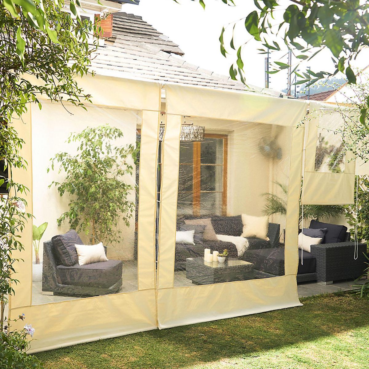 VINCENZI - Cierre de Terraza mostaza 100x250 cm