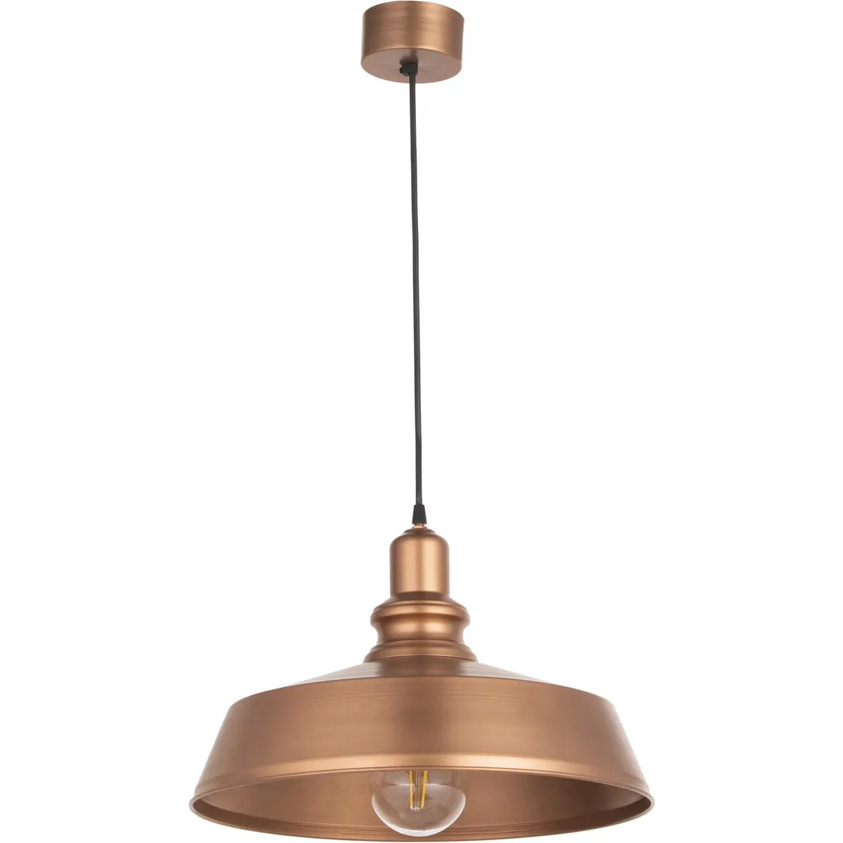 LAMPARAS MANQUEHUE - Lámpara Colgante 1 Luz Metal Naranjo