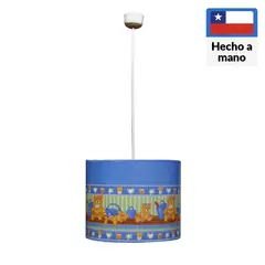 CAROLD STEVENS - Lámpara Colgante Baby 1 Luz Tela Celeste