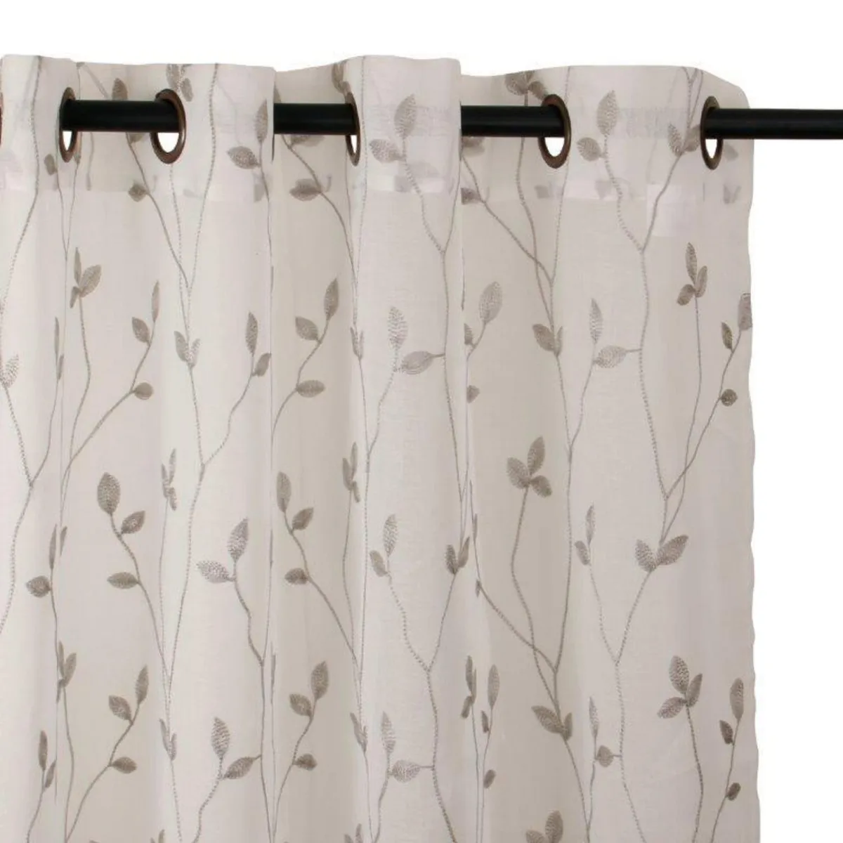 Set Cortinas De velo 140x225 cm Blanco/Gris, marca MASEL - Foto Principal
