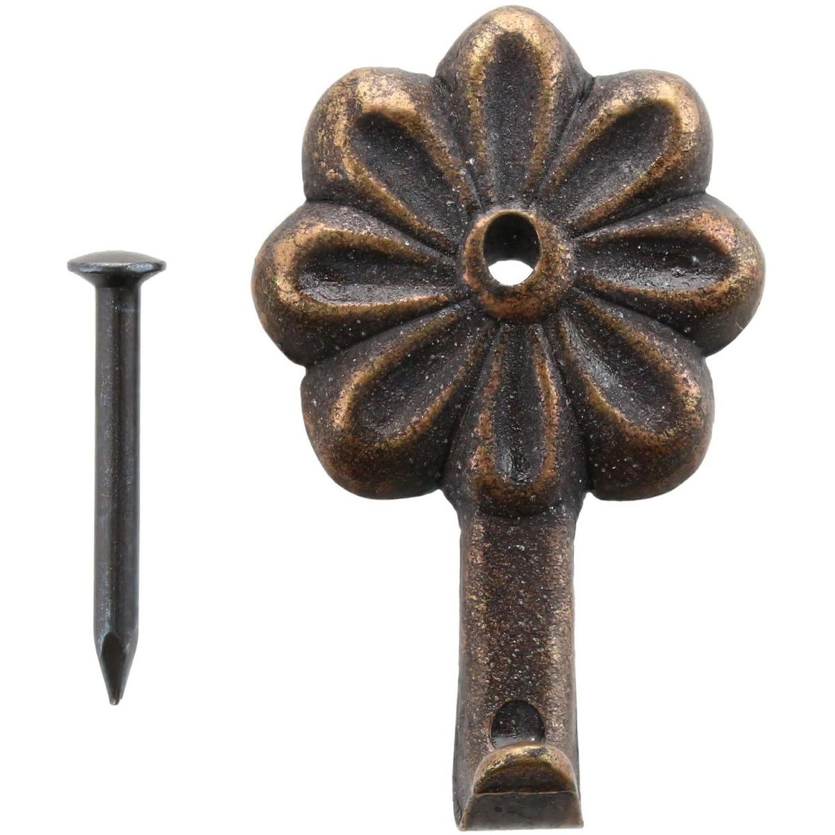 GARVIL - Gancho flor bronce. Bronce