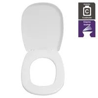 Asiento Wc Cuadrado Plástico Cierre Suave Modelo Mallorca
