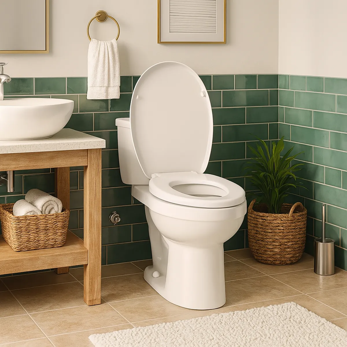 BRIGGS - Asiento Wc Cuadrado Plástico Cierre Suave Modelo Mallorca