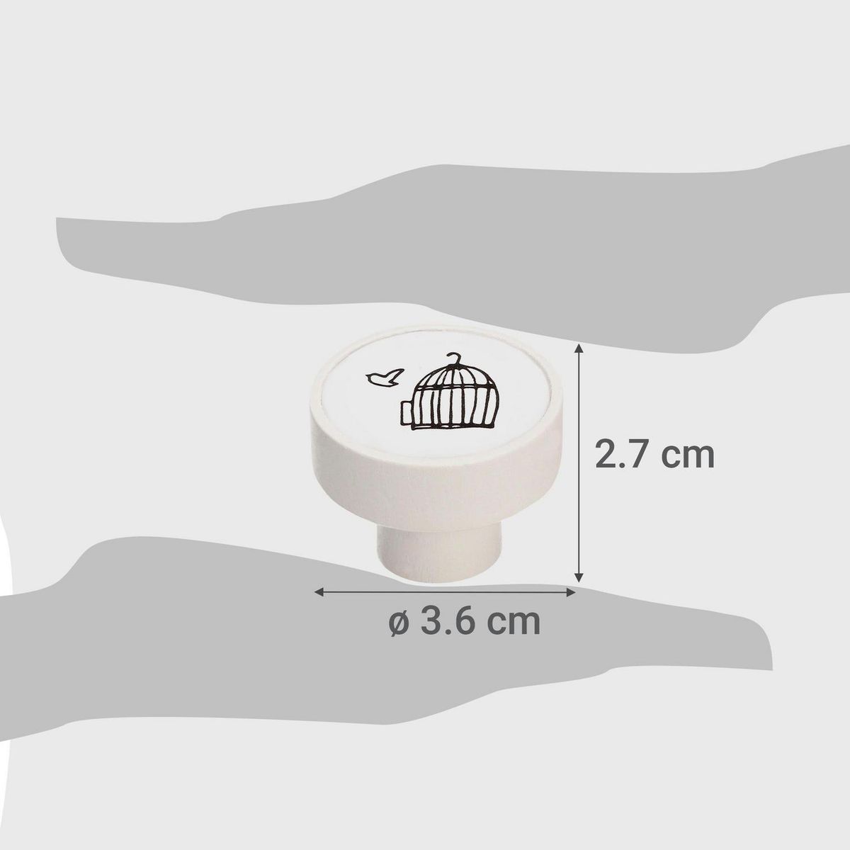 FIXSER - Pomo 36 mm madera