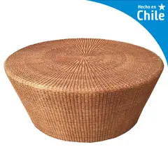 DECO MIMBRE - Mesa de Cocina Redonda Fierro 100x45x100 cm Natural