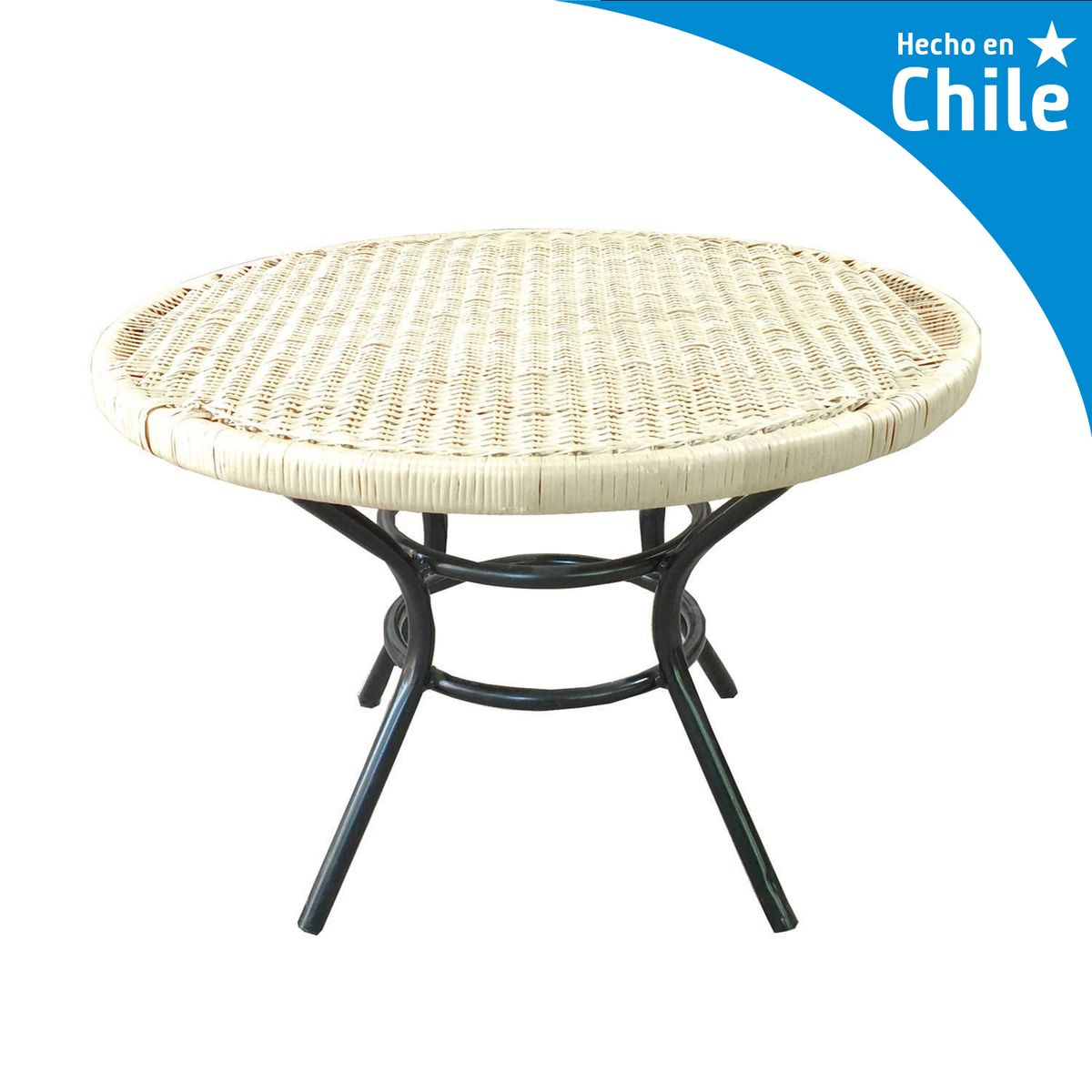Mesa Nido Redonda Fierro 55x40x55 cm Blanca, marca DECO MIMBRE - Foto Principal
