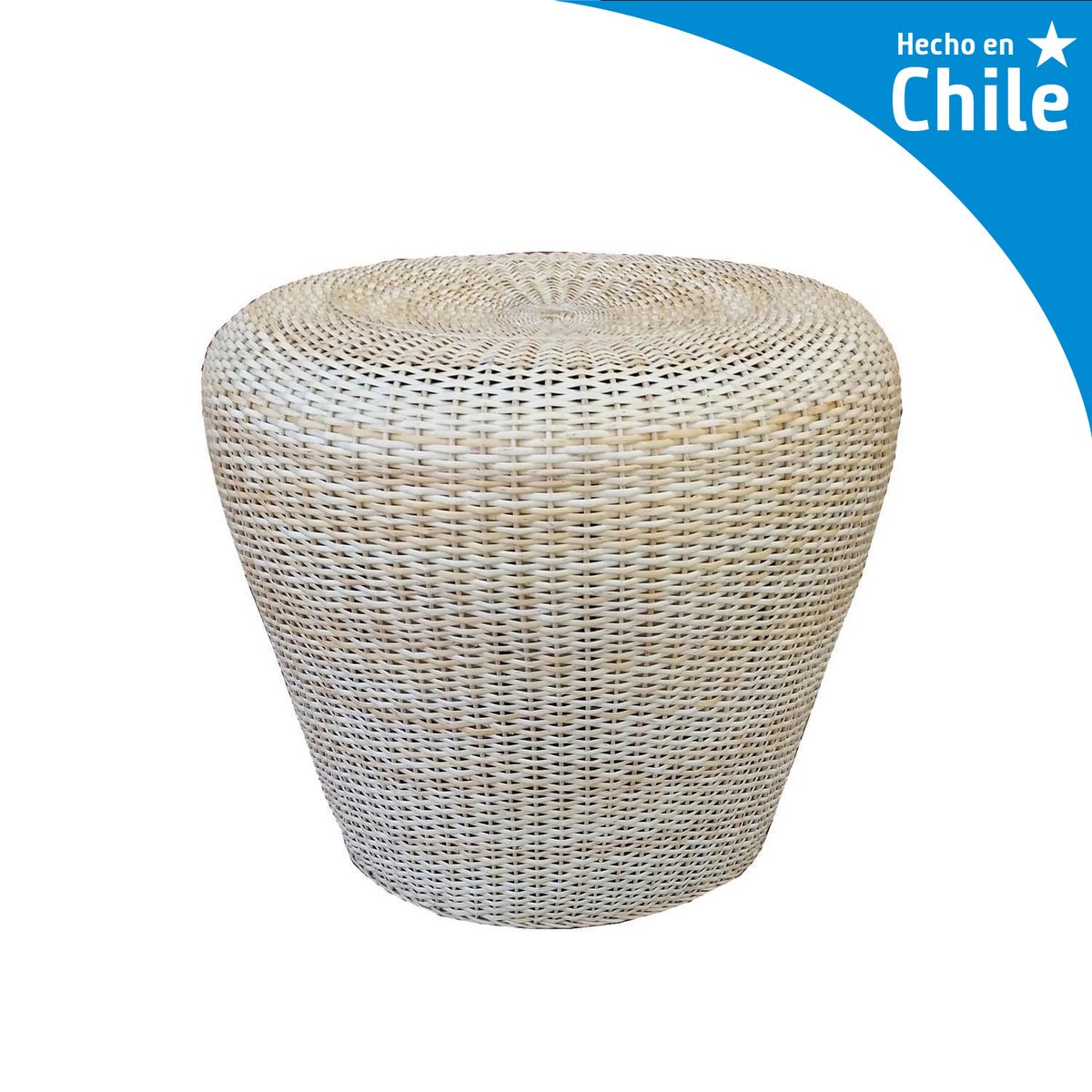 Puff manzana blanco Blanco, marca DECO MIMBRE - Foto Principal