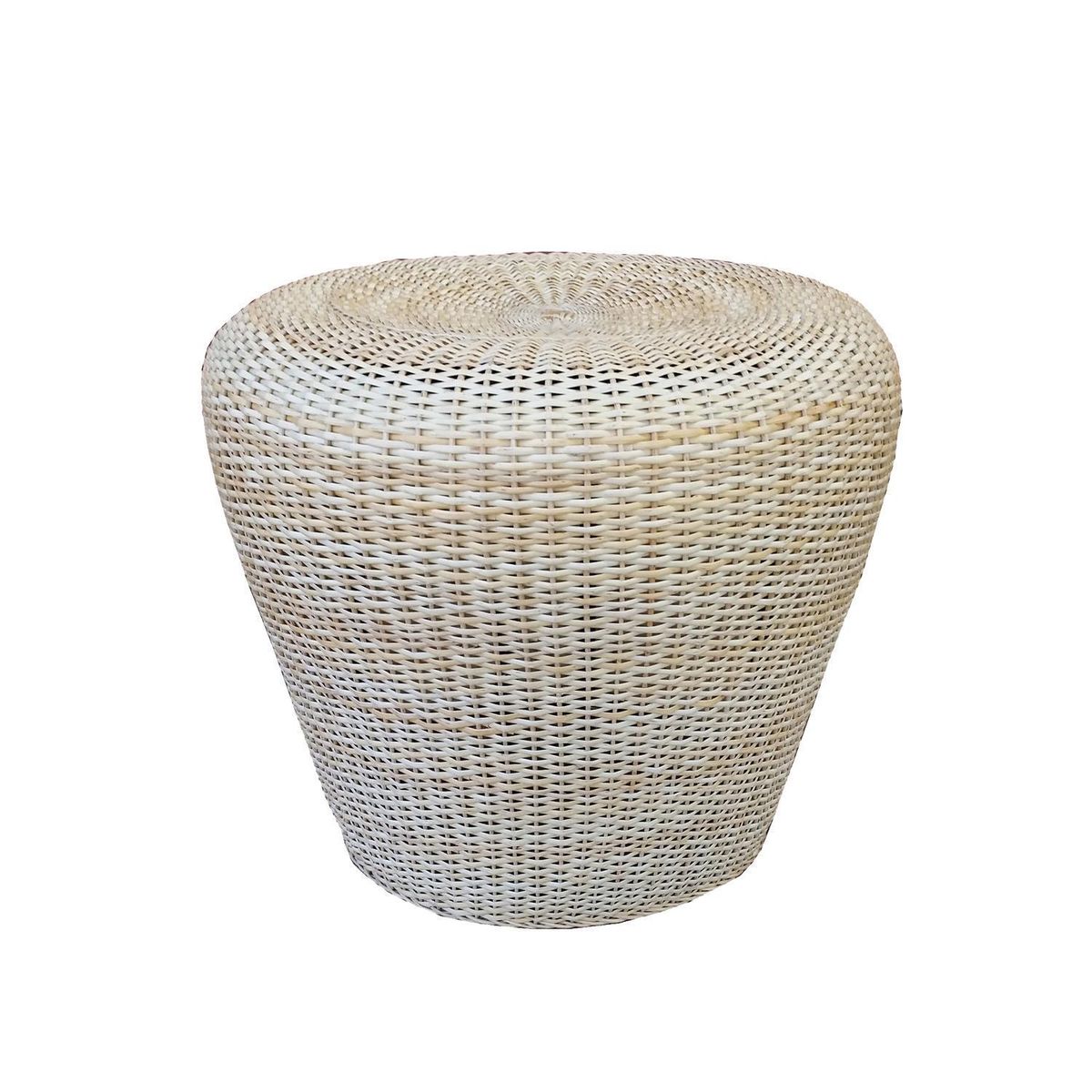 DECO MIMBRE - Puff manzana blanco Blanco