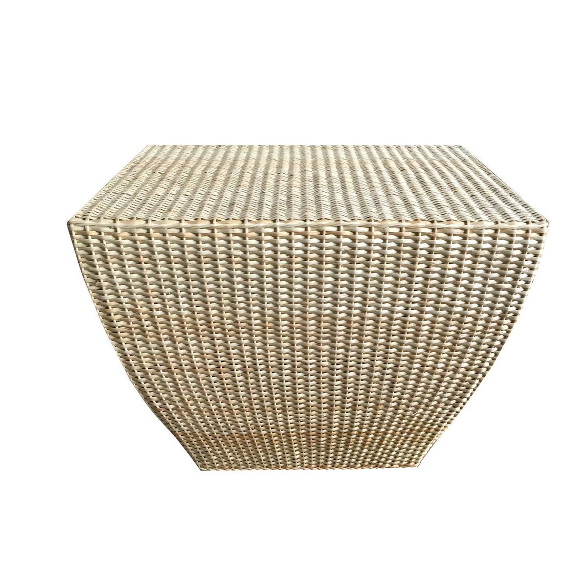 DECO MIMBRE - Puff cubico blanco Blanco