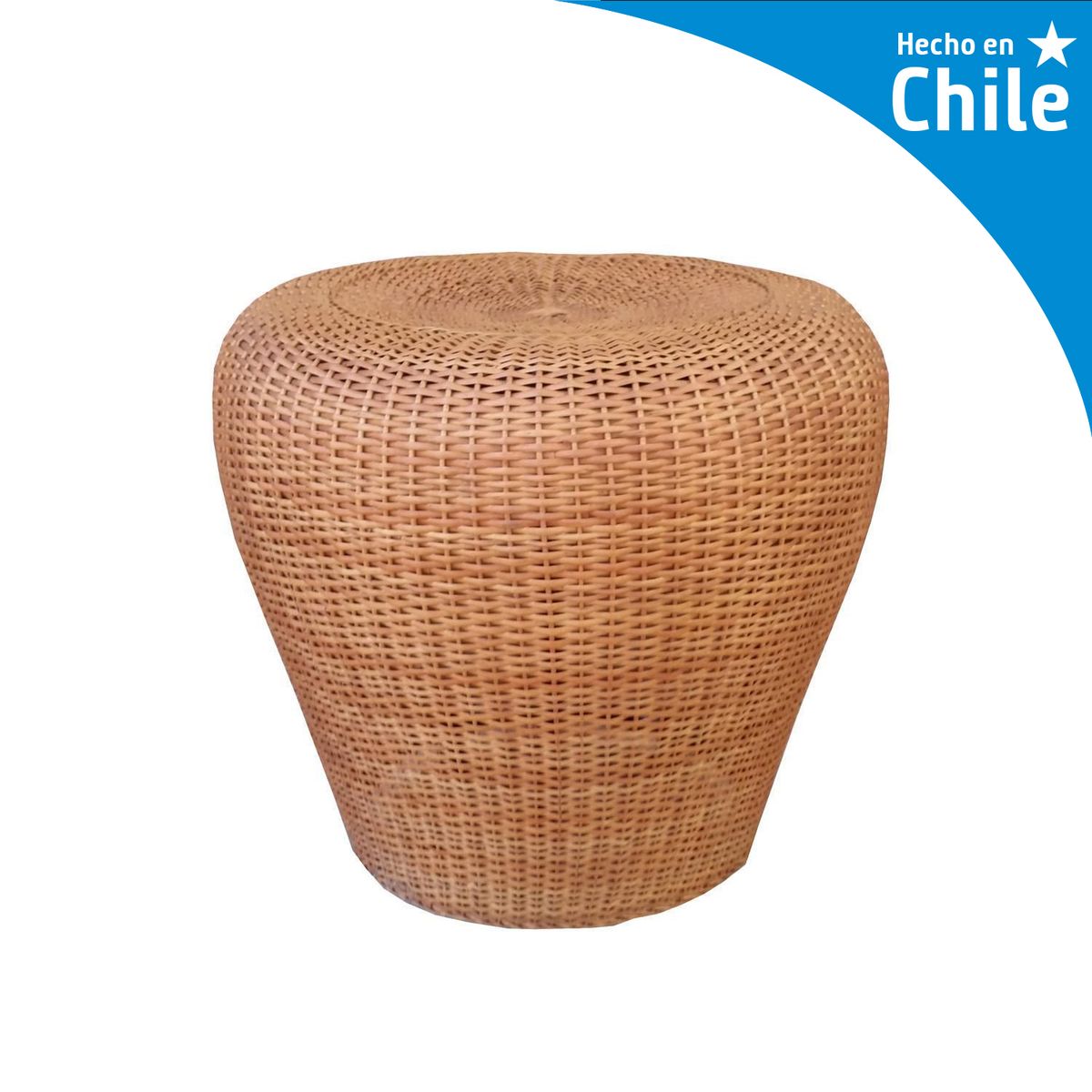 DECO MIMBRE - Puff manzana natural Natural