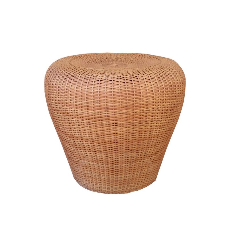 DECO MIMBRE - Puff manzana natural Natural