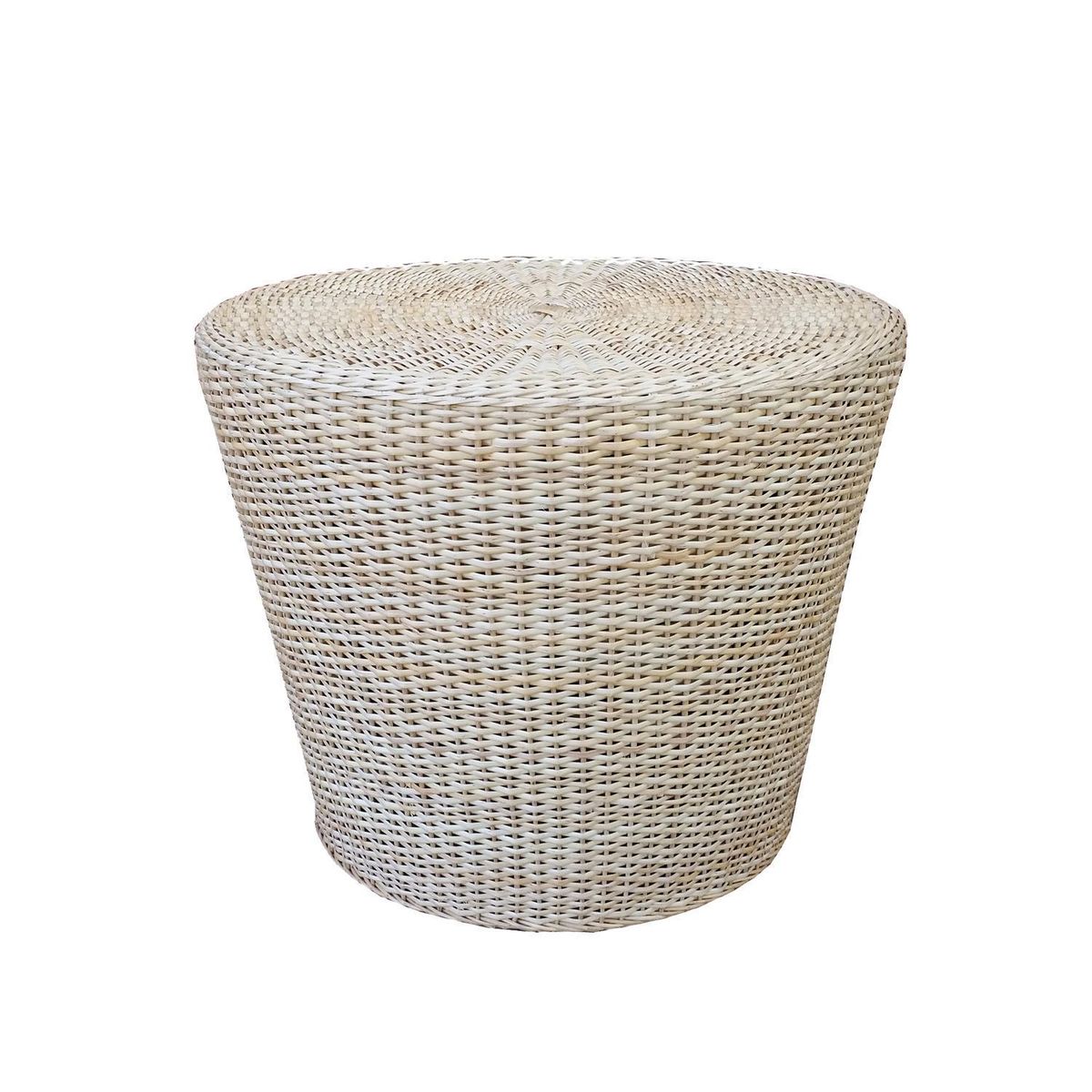 DECO MIMBRE - Puff conico blanco Blanco