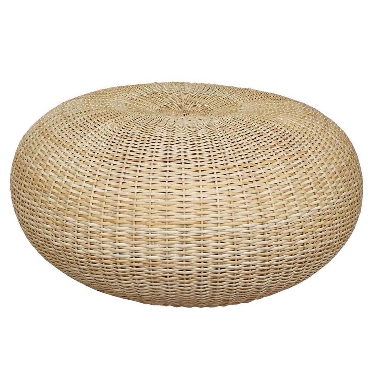 DECO MIMBRE - Puff colonial blanco