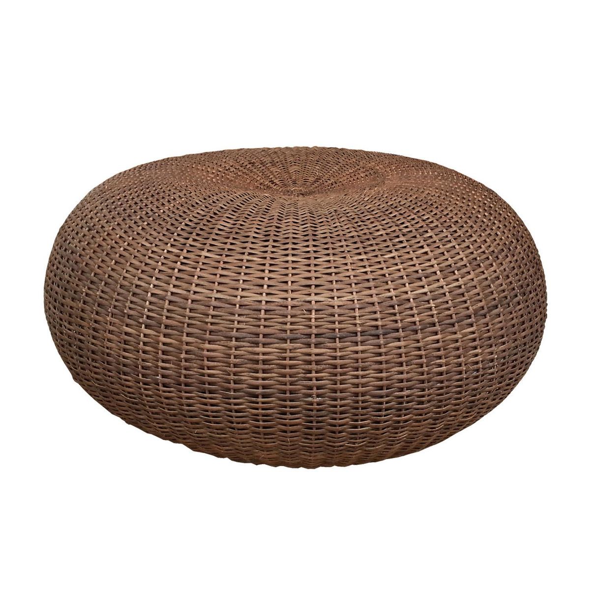 DECO MIMBRE - Puff colonial chocolate Chocolate