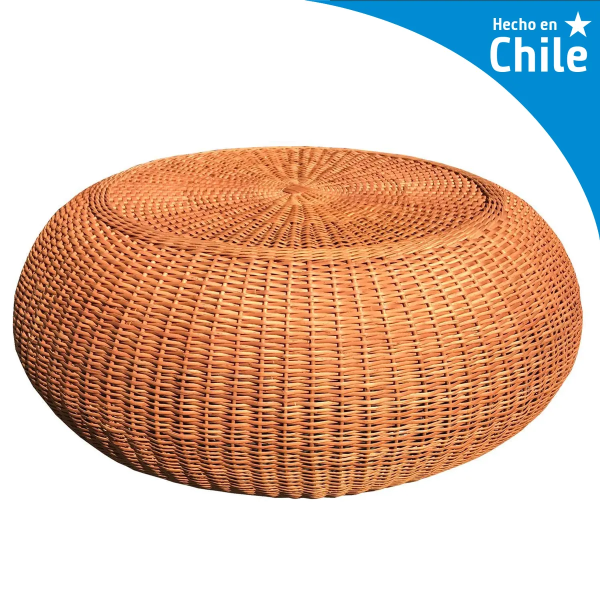 Mesa Puff Redonda Mimbre 100x50x100 cm Natural, marca DECO MIMBRE - Foto Principal