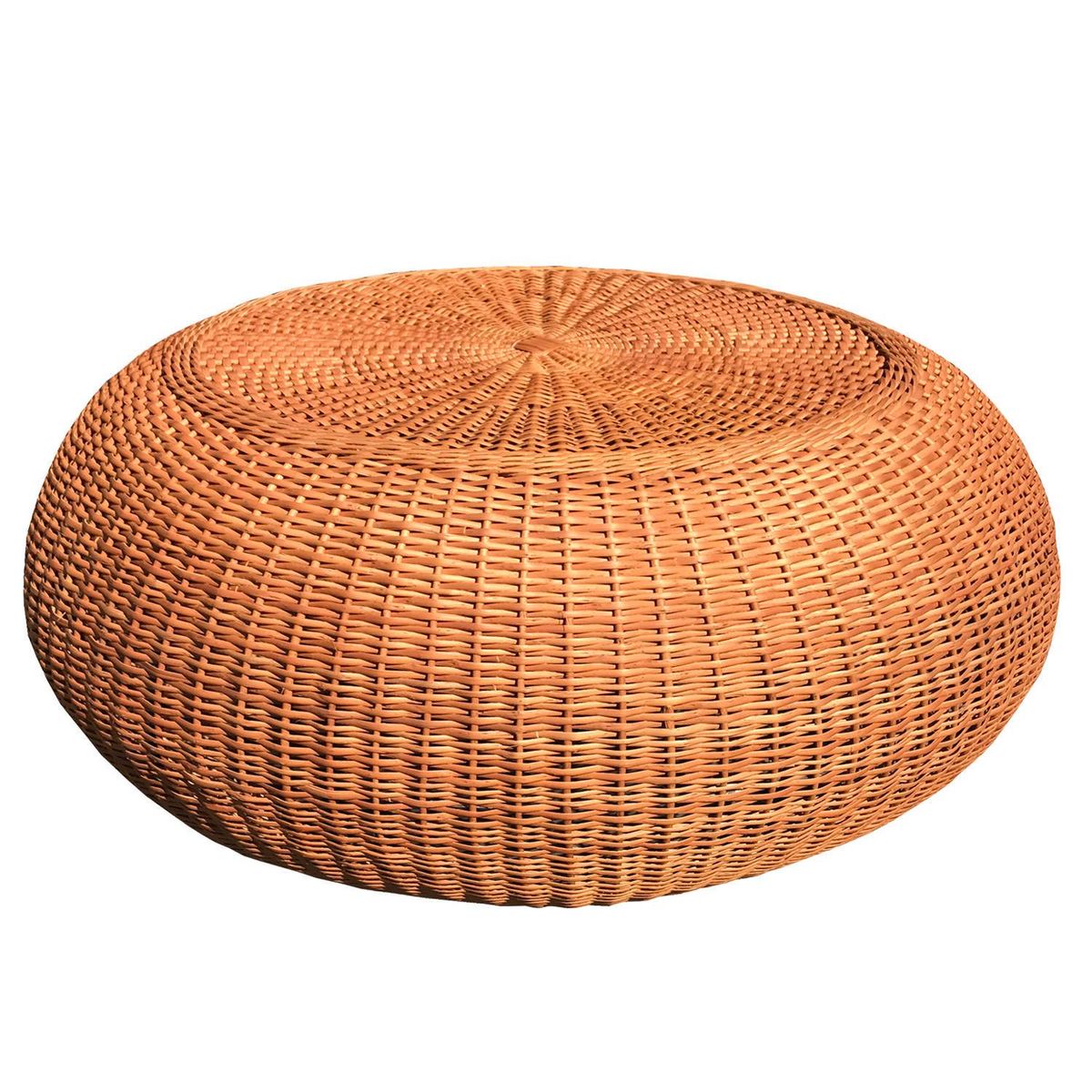 DECO MIMBRE - Mesa Puff Redonda Mimbre 100x50x100 cm Natural