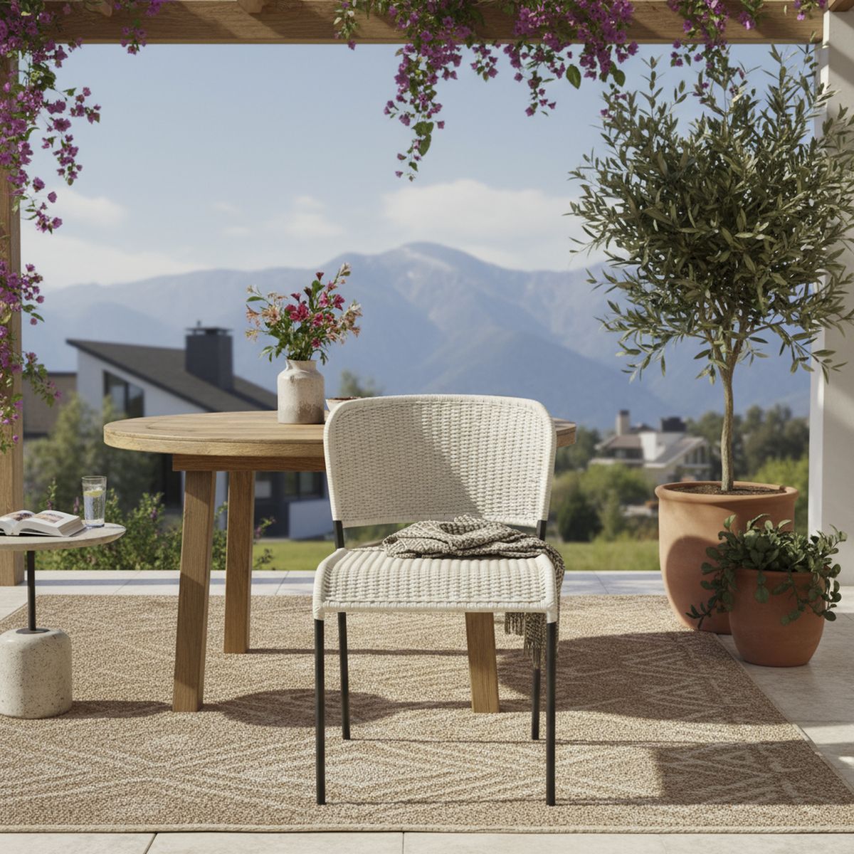 DECO MIMBRE - Silla comedor costa blanca Blanco