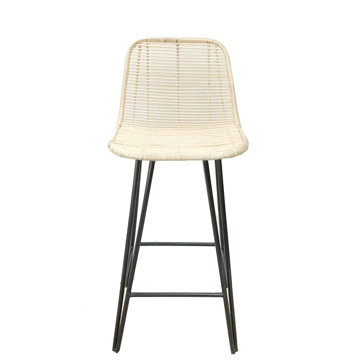 DECO MIMBRE - Silla bar cantillana blanca Blanco