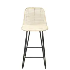 DECO MIMBRE - Silla bar cantillana blanca Blanco