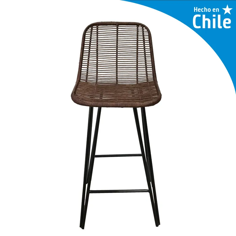 Silla para Terraza Fibra Natural Cantillana Chocolate 100x40x35 cm