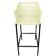 DECO MIMBRE - Silla bar cubica blanca Blanco
