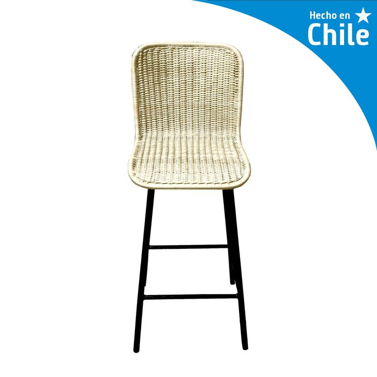 Silla bar curvas blanca Blanco