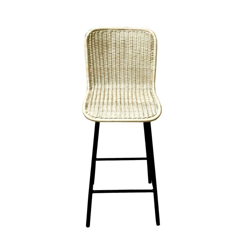 DECO MIMBRE - Silla bar curvas blanca Blanco