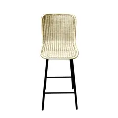 DECO MIMBRE - Silla bar curvas blanca Blanco