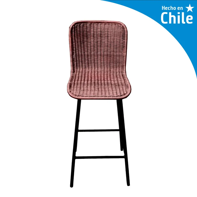 Silla bar curvas chocolate