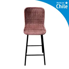 DECO MIMBRE - Silla bar curvas chocolate