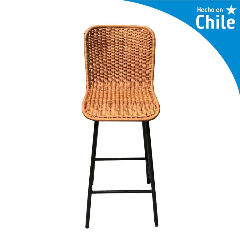 Silla bar curvas natural Natural
