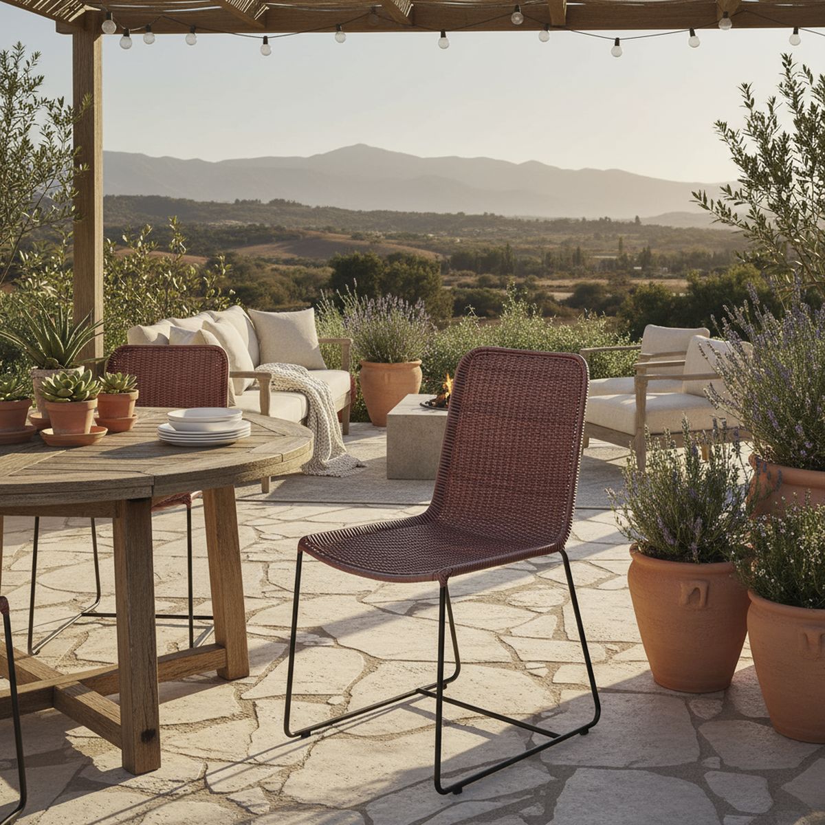 DECO MIMBRE - Silla comedor luisa chocolate Chocolate